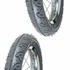 Caoutchouc 2x Pneu Gris 12 1/2 X 1.75 X 2 1/4" (47-203) Lisse ORTEM WILLY Vélo Enfant Draisienne Poussette