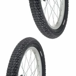 Caoutchouc 2x Pneu Noir 18 X 2.00" (50-355) Slick ORTEM Vélo Enfant Junior Mixte Route Chemin