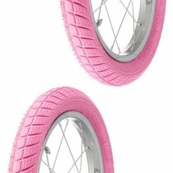 Caoutchouc 2x Pneu Rose 14 X 2.00" (50-254) Lisse ORTEM VENOM Vélo Enfant Junior Mixte Route Chemin