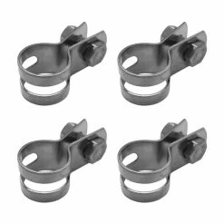 4x COLLIER DE FIXATION SERRAGE H15MM ACIER INOXYDABLE GAINE CABLE CADRE FOURCHE VELO CYCLE VILLE VINTAGE