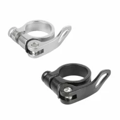 Aluminium Collier Serrage Rapide Tige De Selle Attache Argent Noir 31.8 Vélo Cycle