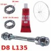 KIT AXE DE ROUE AVANT Ø 8mm Lg. 135mm GRAISSE ROULEMENT -Acier Cr-Mo Soldes kit axe de roue avant o 8mm lg 135mm graisse roulement