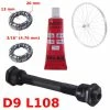 KIT AXE DE ROUE AVANT Ø 9mm Lg. 108mm GRAISSE ROULEMENT -Acier Cr-Mo Soldes kit axe de roue avant o 9mm lg 108mm graisse roulement