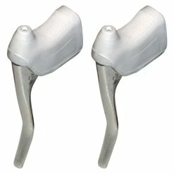 Aluminium KIT LEVIER DE FREIN ET REPOSE MAIN PAIRE COCOTTE VINTAGE VELO COURSE 22.2MM ALU -Acier Cr-Mo Soldes kit levier de frein et repose main paire cocotte vintage velo course 222mm alu 2