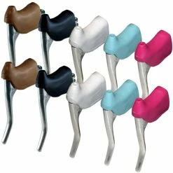 Aluminium KIT LEVIER DE FREIN ET REPOSE MAIN PAIRE COCOTTE VINTAGE VELO COURSE 22.2MM ALU