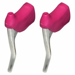 Aluminium KIT LEVIER DE FREIN ET REPOSE MAIN PAIRE COCOTTE VINTAGE VELO COURSE 22.2MM ALU -Acier Cr-Mo Soldes kit levier de frein et repose main paire cocotte vintage velo course 222mm alu 5