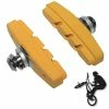 Elastomère Patins De Frein FIXIE BMX 50mm Jaune (paire) -Acier Cr-Mo Soldes patins de frein fixie bmx 50mm jaune paire