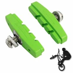 Elastomère Patins De Frein FIXIE BMX 50mm Vert (paire)