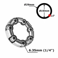 Acier Galvanisé Roulement Cage à Billes 20mm 30mm 7 Billes 1/4" Pédalier Vélo Vtt Route -Acier Cr-Mo Soldes roulement cage a billes 20mm 30mm 7 billes 14 pedalier velo vtt route 2