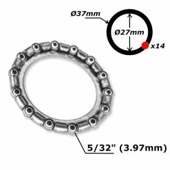 Acier Galvanisé Roulement Cage à Billes 27mm 37mm 14 Billes 5/32" Direction Vélo Cycle Ville Route Vtt -Acier Cr-Mo Soldes roulement cage a billes 27mm 37mm 14 billes 532 direction velo cycle ville route vtt 2