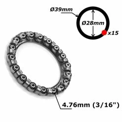 Acier Galvanisé Roulement Cage à Billes 28mm 38mm 15 Billes 3/16" Direction Vélo Bmx Cycle Ville Route Vtt -Acier Cr-Mo Soldes roulement cage a billes 28mm 38mm 15 billes 316 direction velo bmx cycle ville route vtt 2