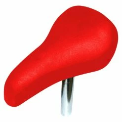 Plastique PP + Acier + Mousse Haute Densité ; Selle Vélo Bmx Enfant Rouge Confort Avec Tige 22mm Draisienne Universelle Femme